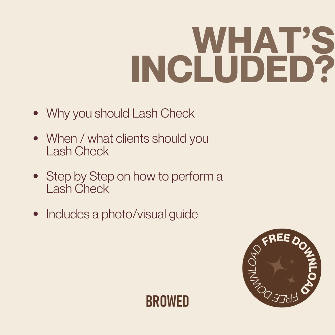 Your Cheat Sheet to: Lash Checks