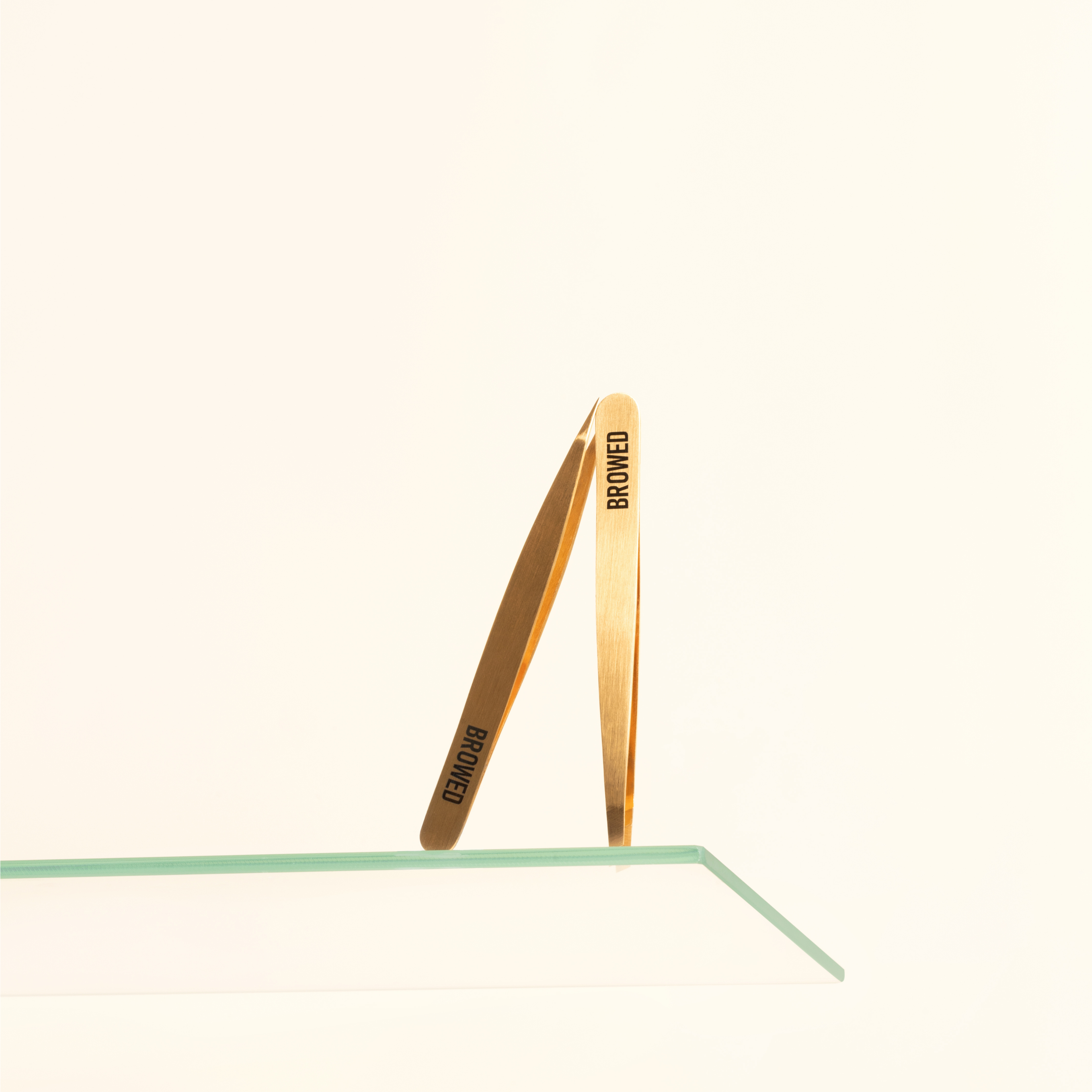 Browed - Gold Point + Slanted Tip Tweezers Set