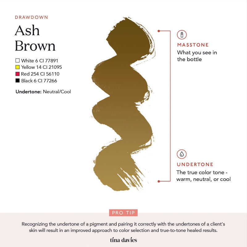 Tina Davies - I Love Ink BROW Pigment - Ash Brown 15ml