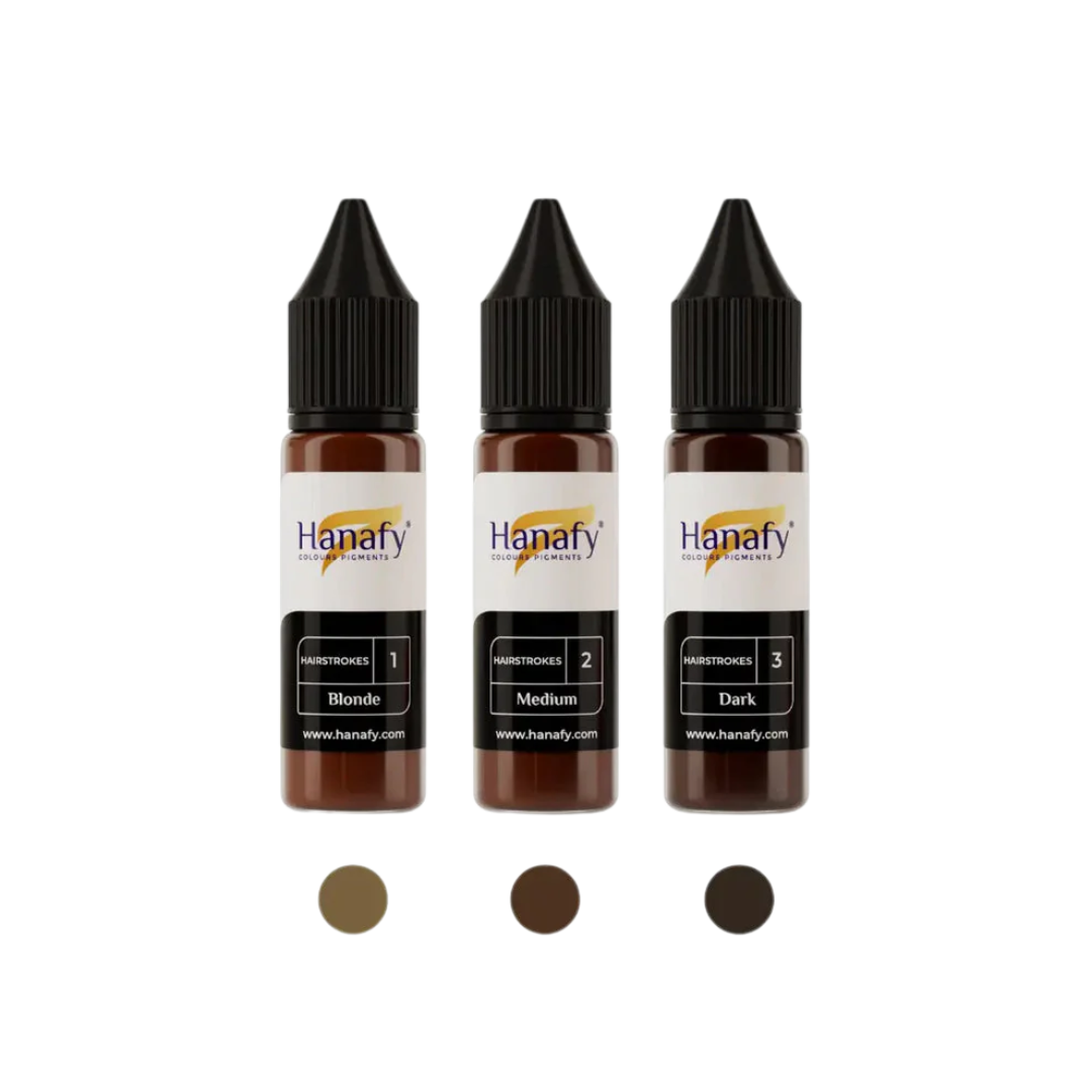 Hanafy - HAIRSTROKES Pigment Set, 3 x 15ml