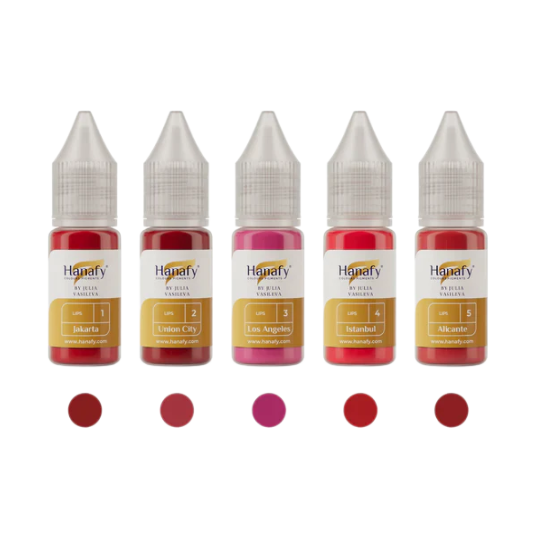 Hanafy - PASSION Lip Pigment Set, 5 x 10ml