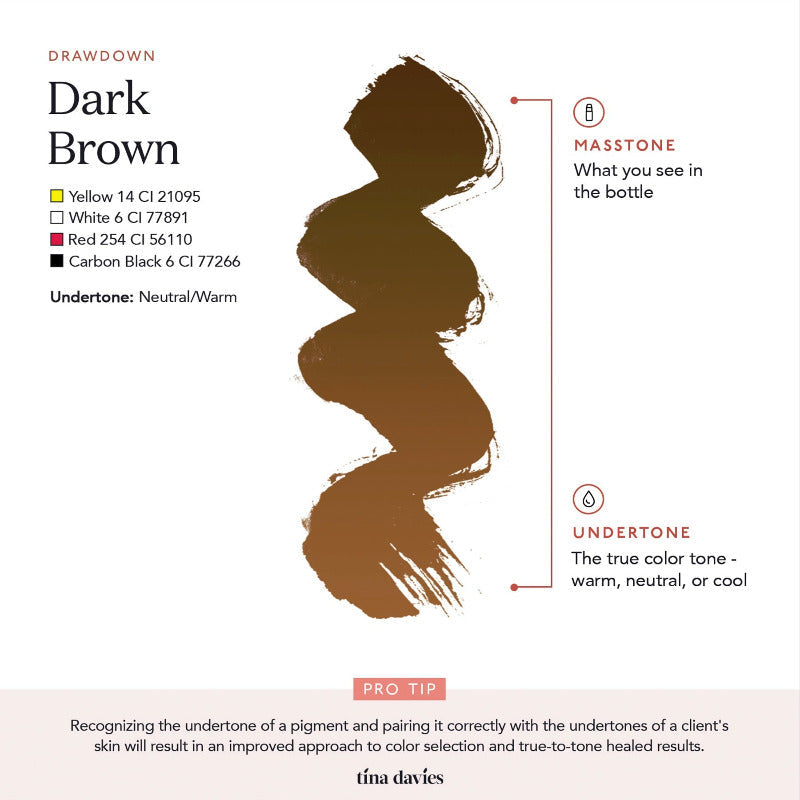 Tina Davies - I Love Ink BROW Pigment - Dark Brown 15ml