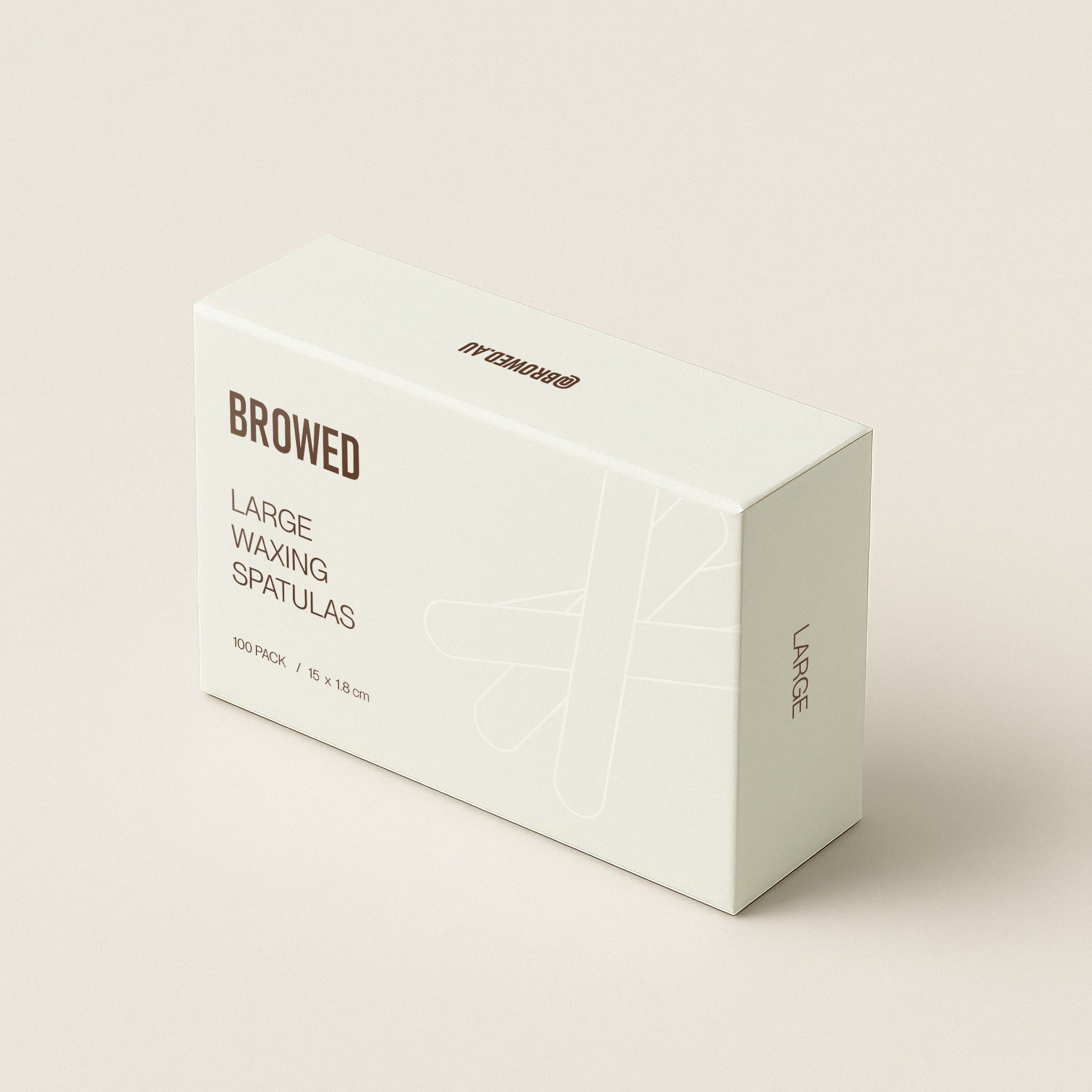 Browed - Large Waxing Spatulas, 500 Pack (BULK 5x 100 pack)