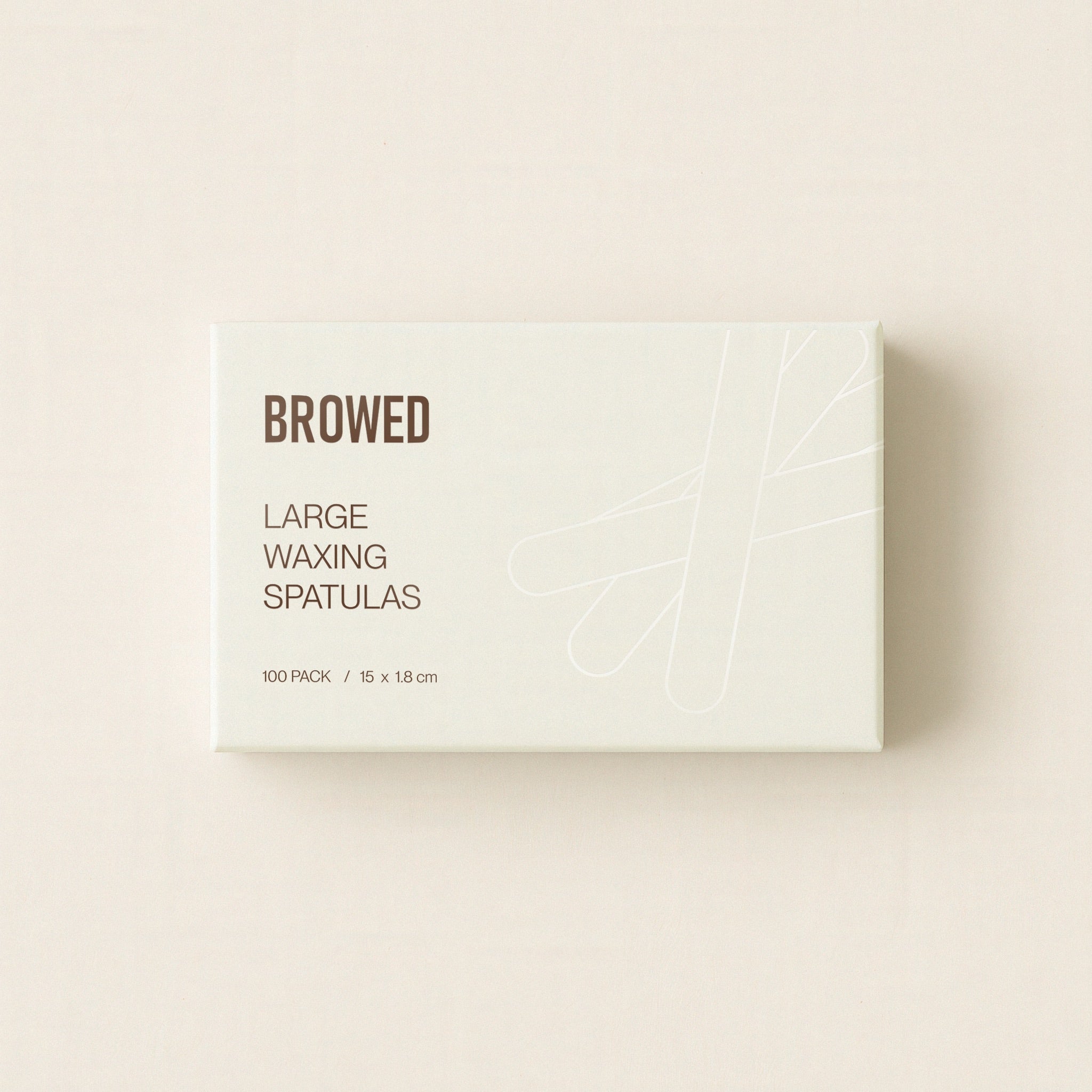 Browed - Large Waxing Spatulas, 500 Pack (BULK 5x 100 pack)