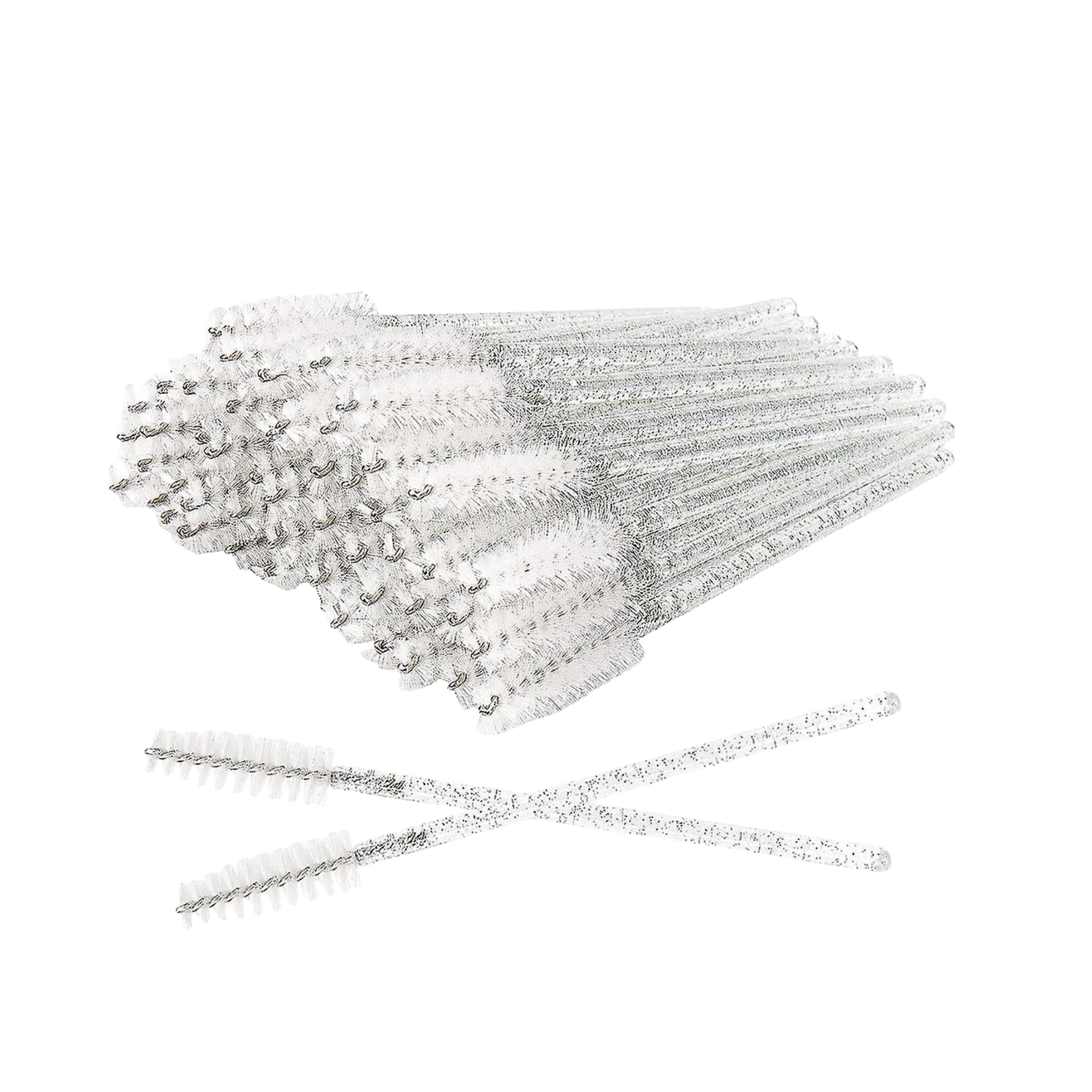 Glitter Mascara Wands/Spoolies - White
