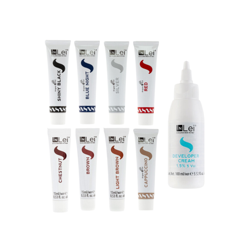 InLei® - Lash & Brow Tint Kit (8 Colours + Developer Cream)