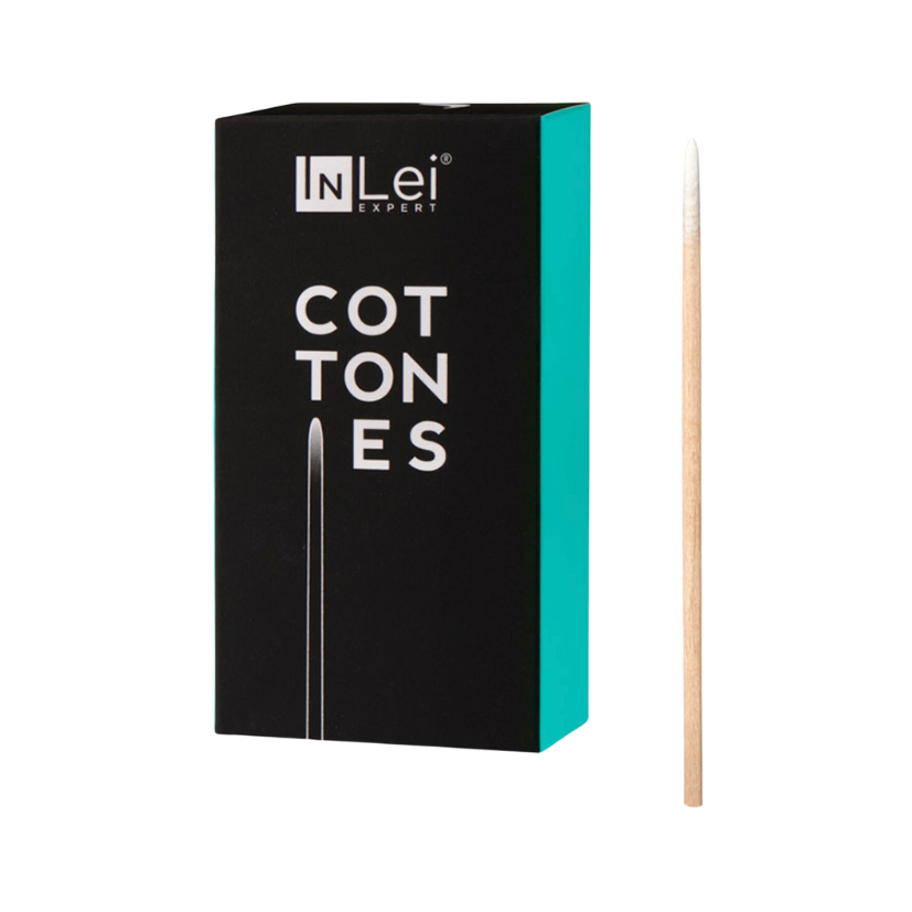 InLei® - COTTONIES - Wooden Sticks with Pointed Cotton Tips (100pcs)