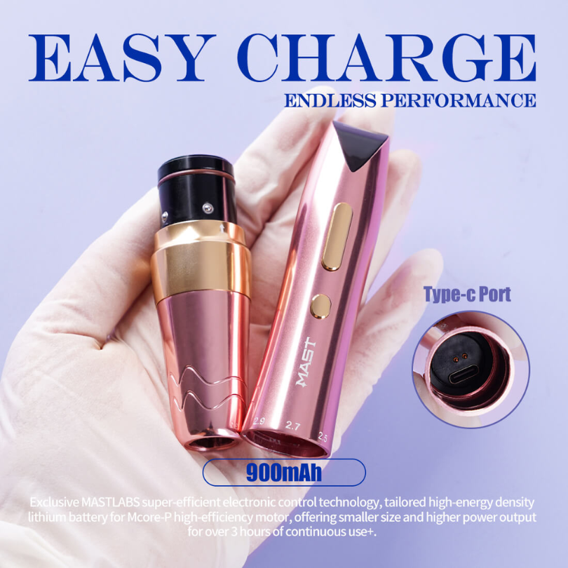 Dragonhawk Mast P60 Pen Machine w/Dual Battery - GOLD