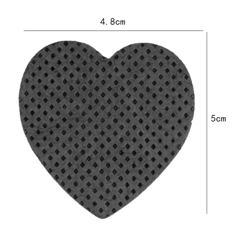 Heart Shaped Cotton Pads - Black, 200pcs
