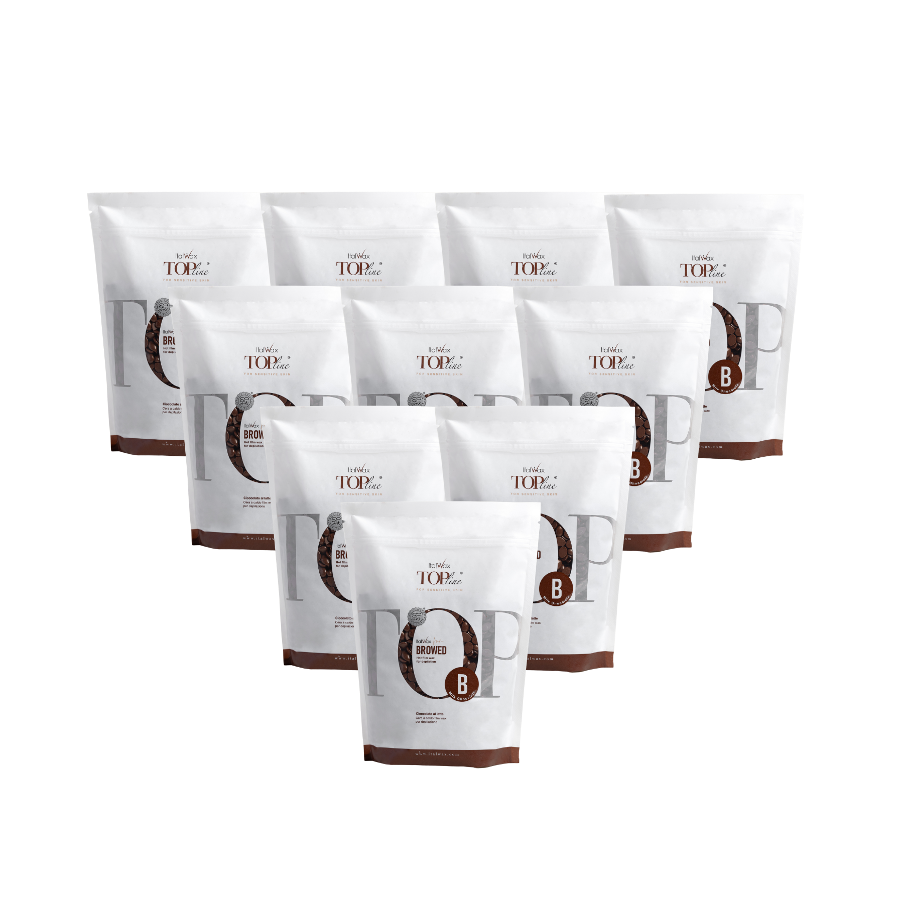 Italwax For Browed - Topline Milk Chocolate Wax, 10 x 750g