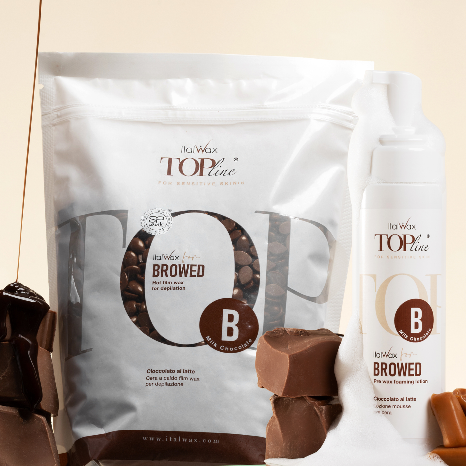 ItalWax For Browed - Milk Chocolate Wax + Pre Wax Foam