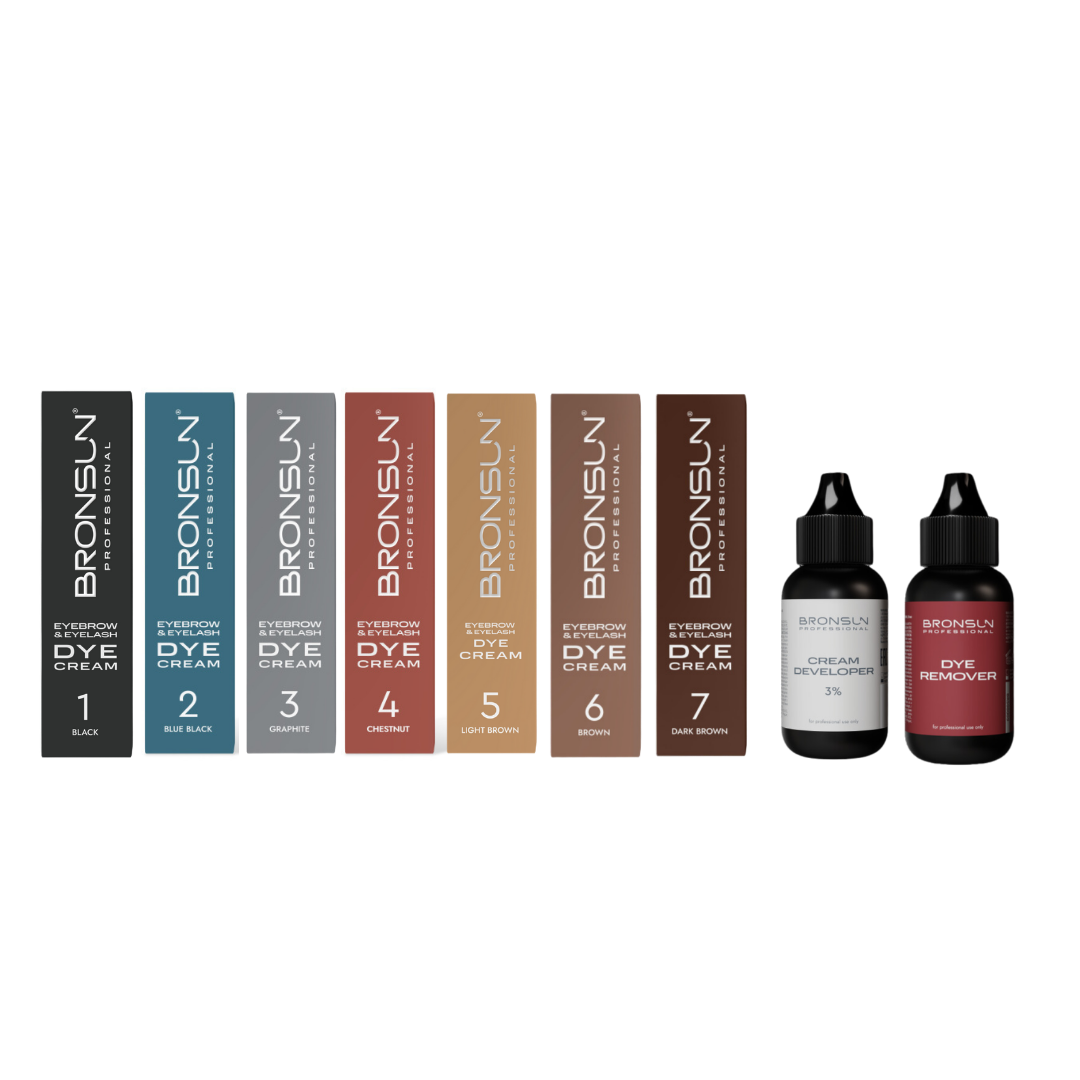 Bronsun - Eyebrow and Eyelash Cream Dye Kit with Developer &amp; Remover