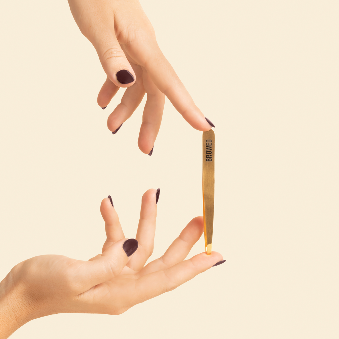 Browed - Gold Point + Slanted Tip Tweezers Set