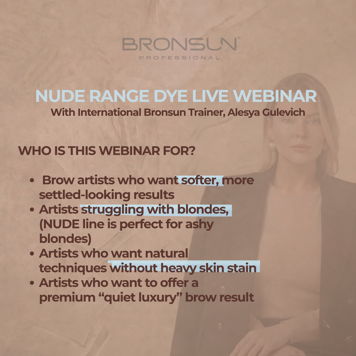 Bronsun Nude Range - Live Webinar with International Bronsun Trainer