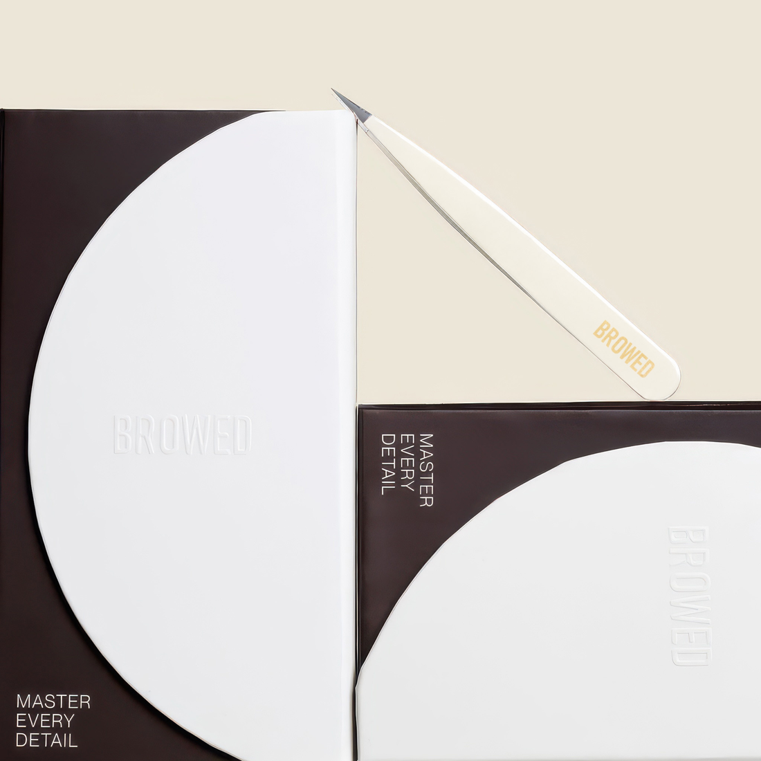 BROWED - Café Collection, Pointed Tweezers (Set of 3)