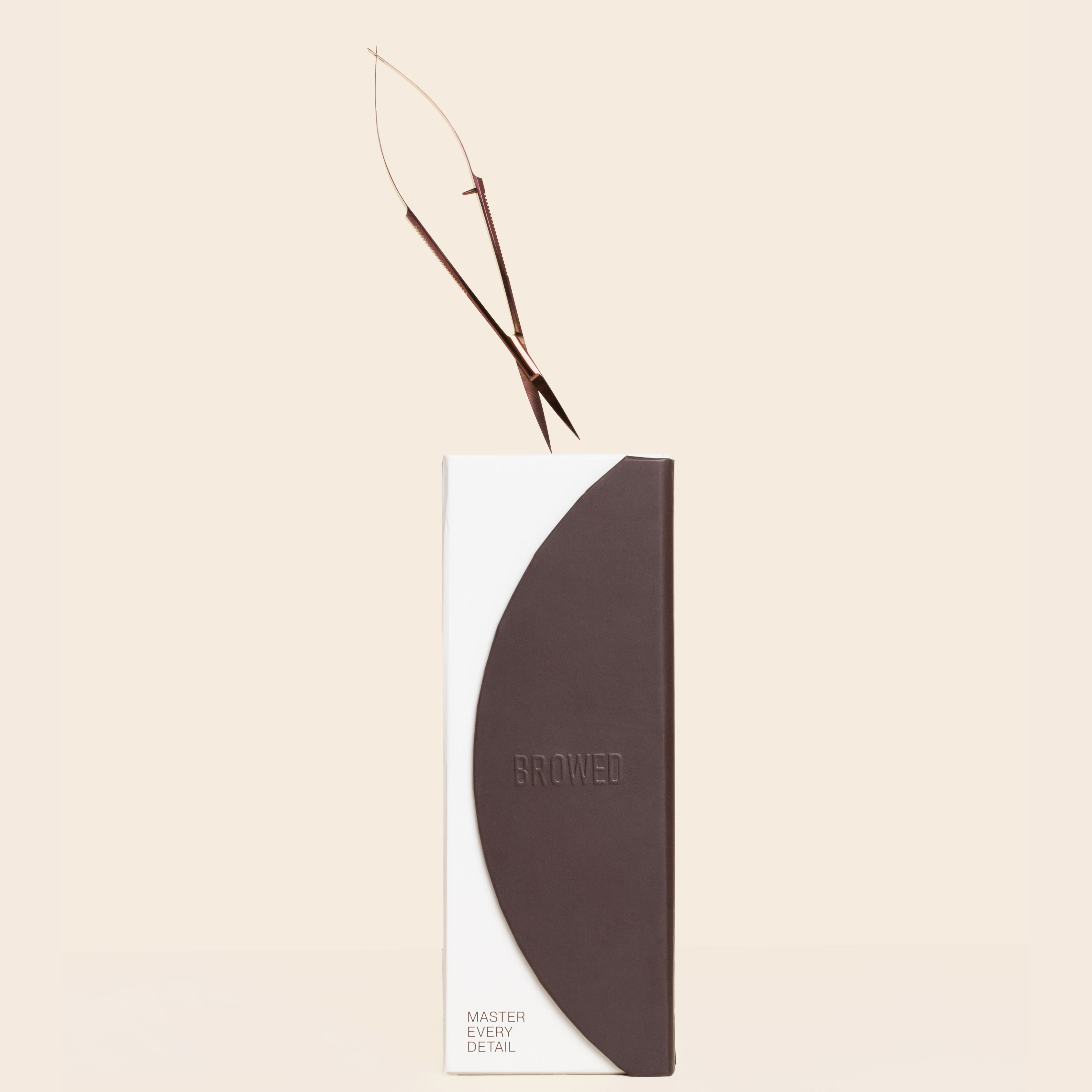 Browed - Chocolate Slanted, Point Tweezers + Scissors Set