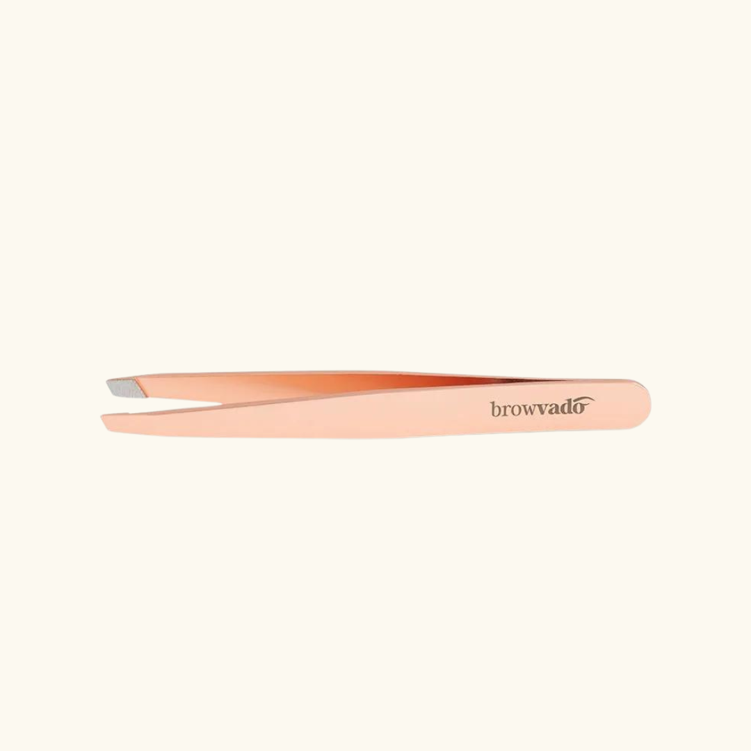 CARONLAB- Browvado Rose Gold Slanted Tweezer