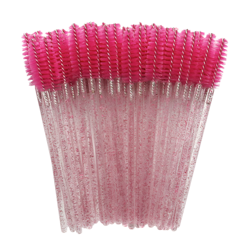 Glitter Mascara Wands/Spoolies - Dark Pink
