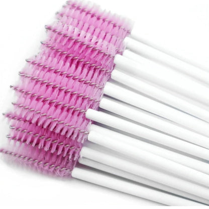 Mascara Wands/Spoolies - White &amp; Pink
