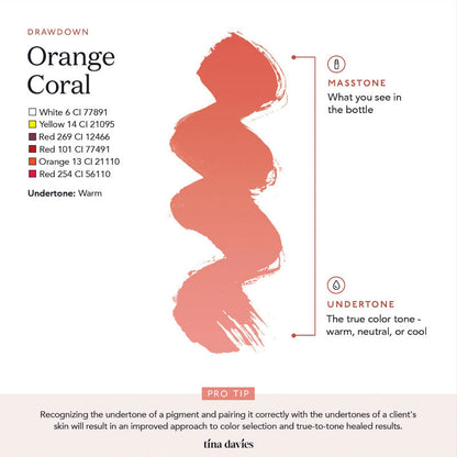 Tina Davies - I Love Ink LIP Pigment - Orange Coral 15ml