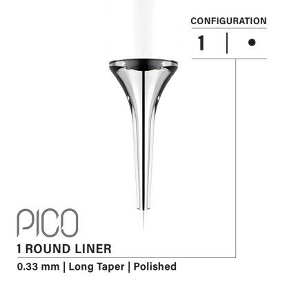 Vertix - Pico Cartridges 1 Round Liner (20pcs) - Choose Type