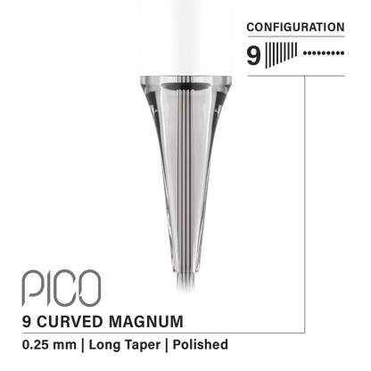 Vertix - Pico Cartridges 9 Curved Magnum 0.25mm Long Taper (VP-9CM-25-LT-AJ04)