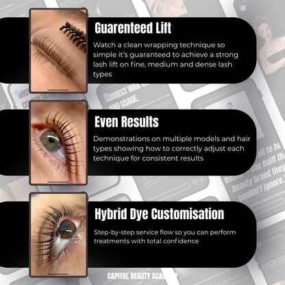 Capital Beauty Academy - Lash Lift &amp; Hybrid Dye Mastery Online Course WITH KIT