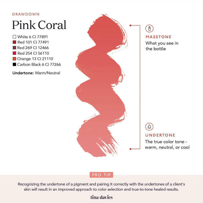 Tina Davies - I Love Ink LIP Pigment - Pink Coral, 15ml