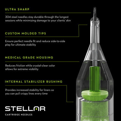 Stellar 2.0 Cartridges - 9 Magnum Extra Long Taper 0.30mm