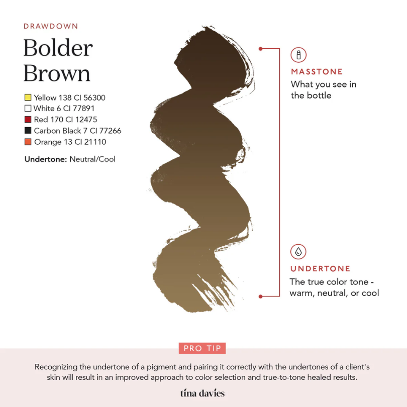 Tina Davies - I Love Ink BROW Pigment - Bolder Brown 15ml