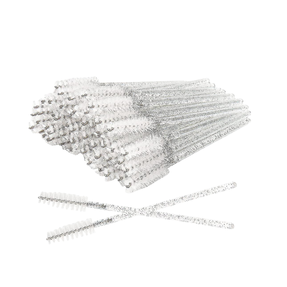 Glitter Mascara Wands/Spoolies - White