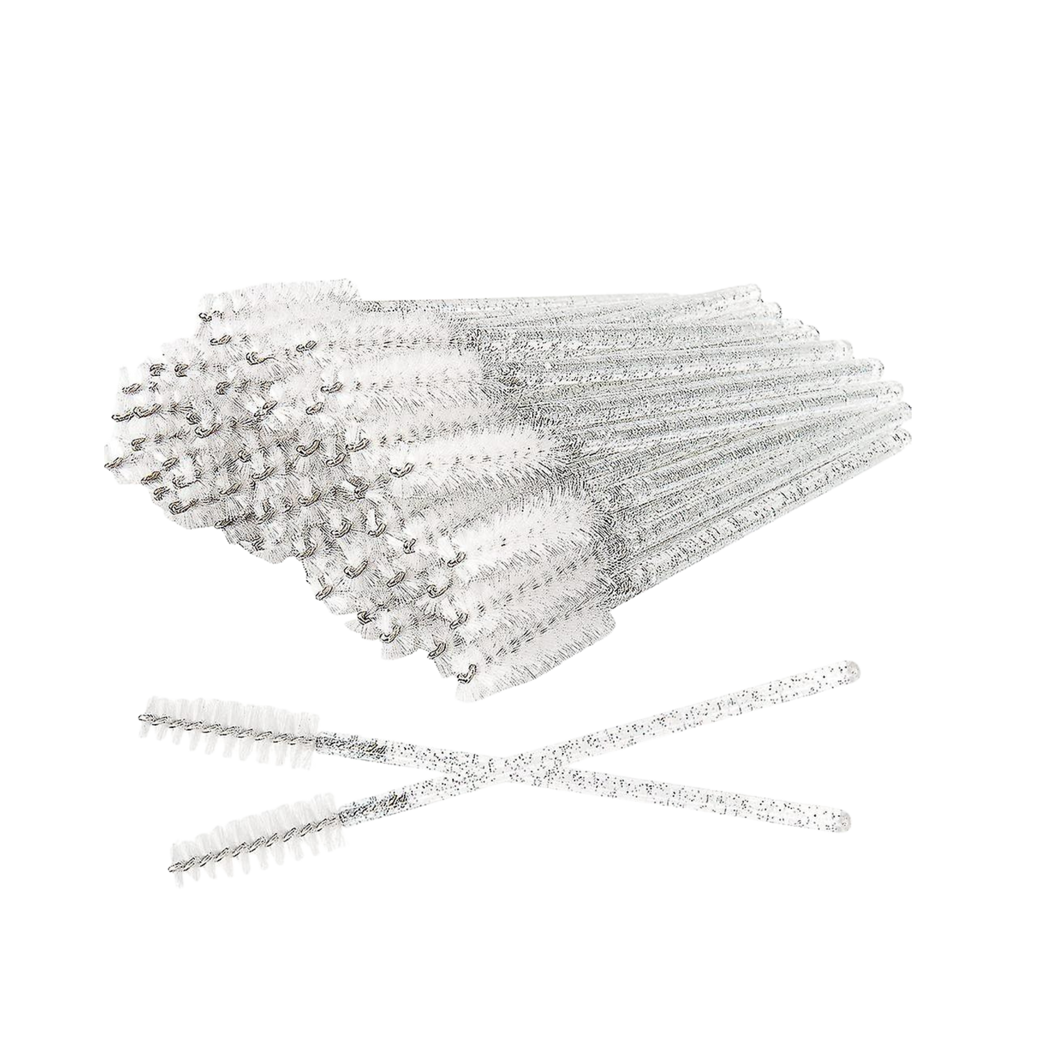 Glitter Mascara Wands/Spoolies - White