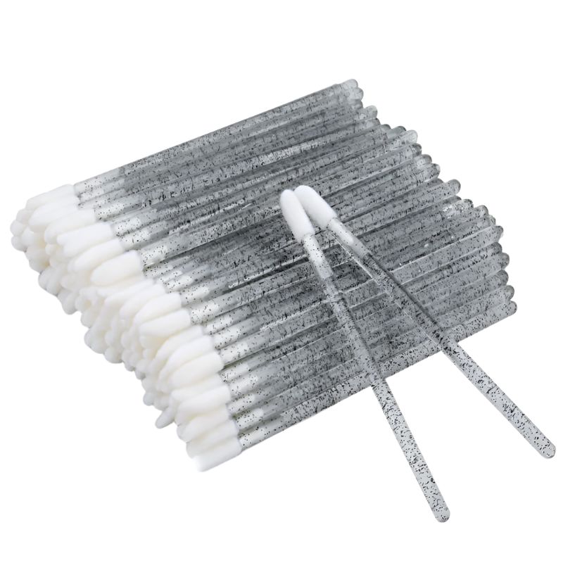 Doe Foot Lip Applicators - Glitter Black