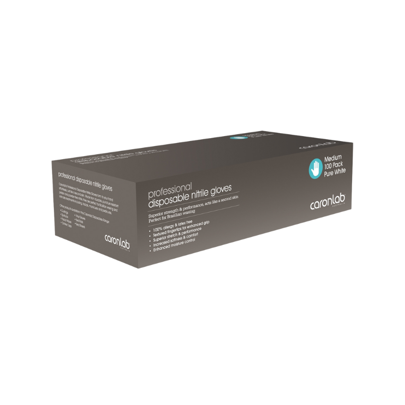 Caronlab - Nitrile Gloves Powder Free (Black) MEDIUM