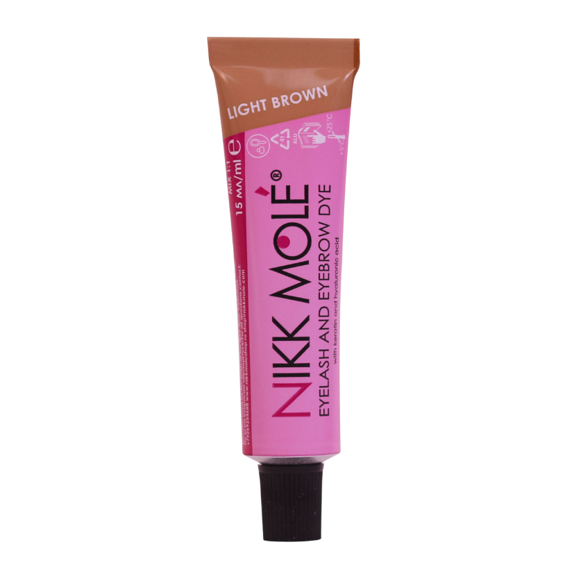 NIKK MOLÉ - Permanent dye for eyelashes and brows - Light brown