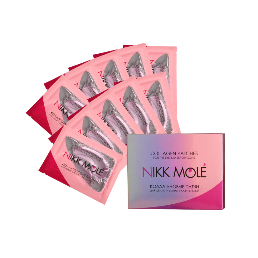NIKK MOLÉ - Eyebrow and under eye Collagen pads - ROSE (10 pieces)