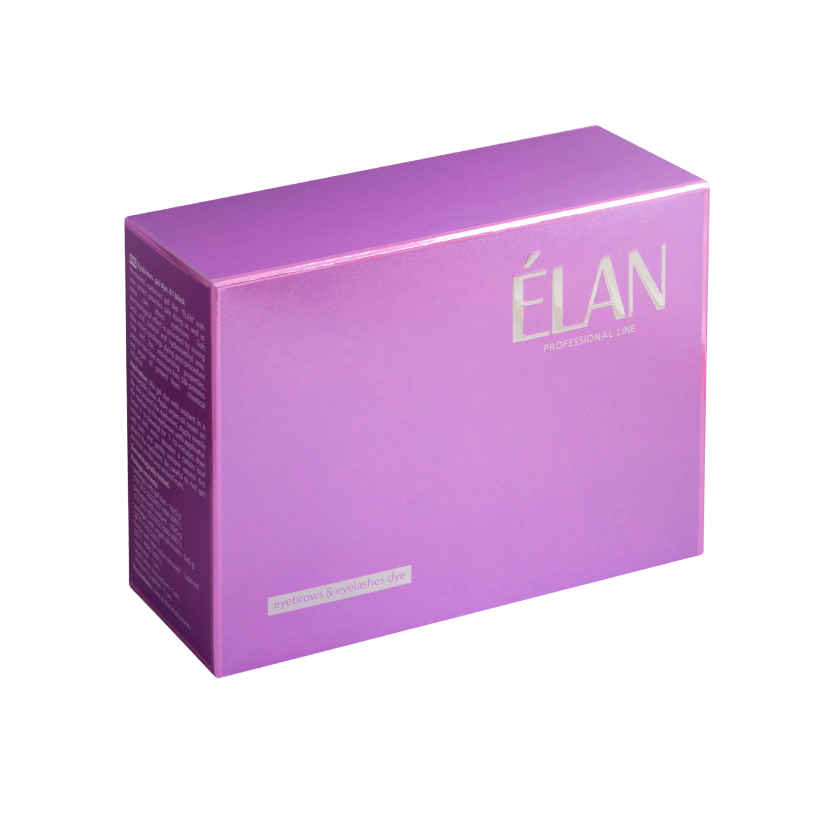 ÉLAN - Eyebrow gel tint with Oxidant, 01 Black (One box is enough for 150-200 treatments)