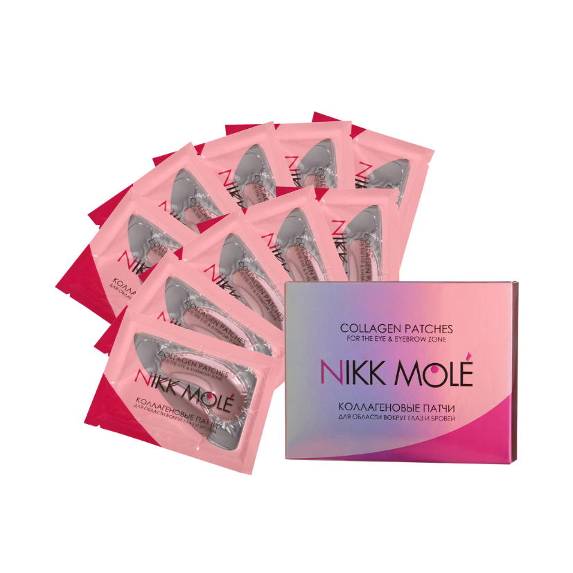 NIKK MOLÉ - Eyebrow and under eye Collagen pads - ROSEMARY (10 pieces)