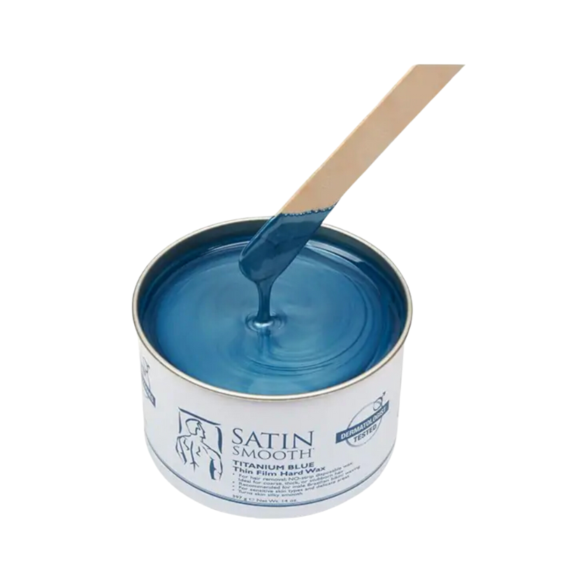 SATIN SMOOTH - Titanium Blue Thin Film Hard Wax, 396g