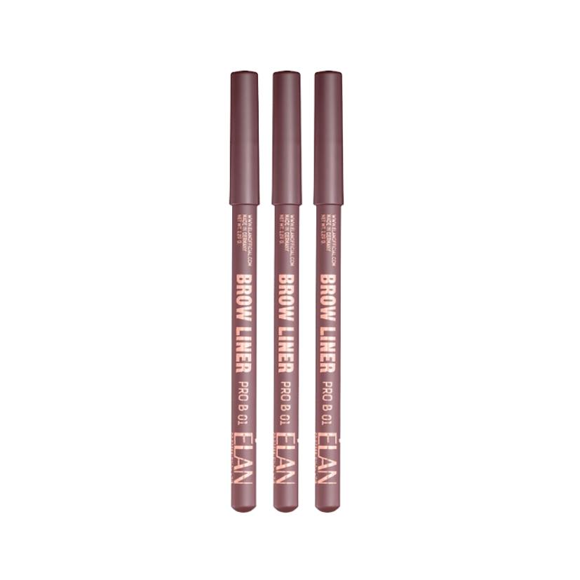 ÉLAN - Powder Eyebrow Pencil «Brow Liner Pro» B 01 Medium brown (Wholesale 3 pack, RRP $20.95 Each)