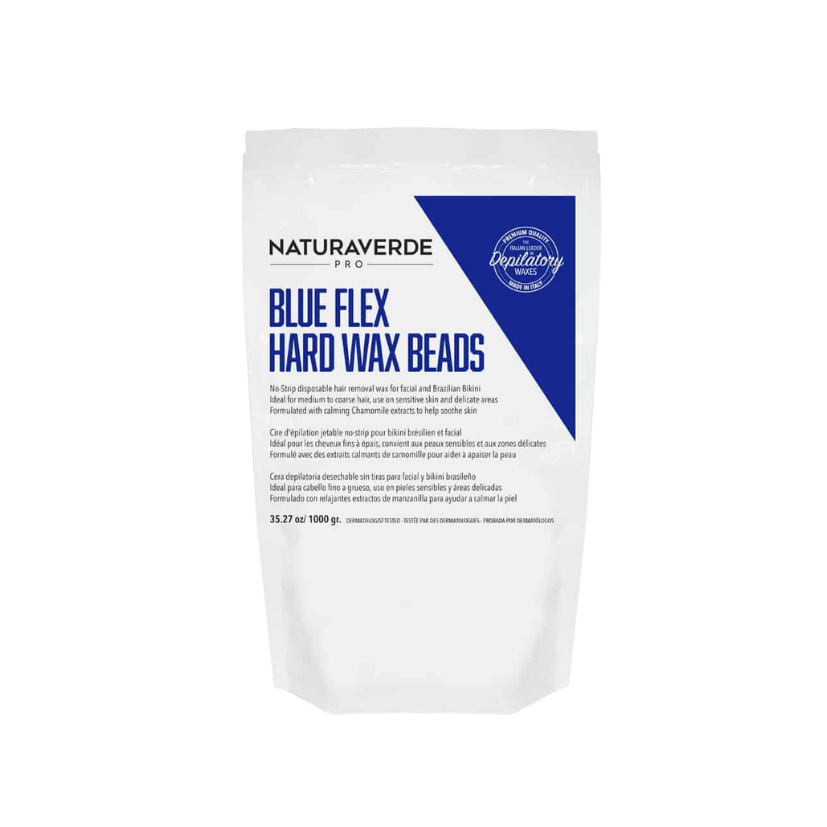 NATURAVERDE PRO - Blue Flex Hard Wax Beads (1kg)