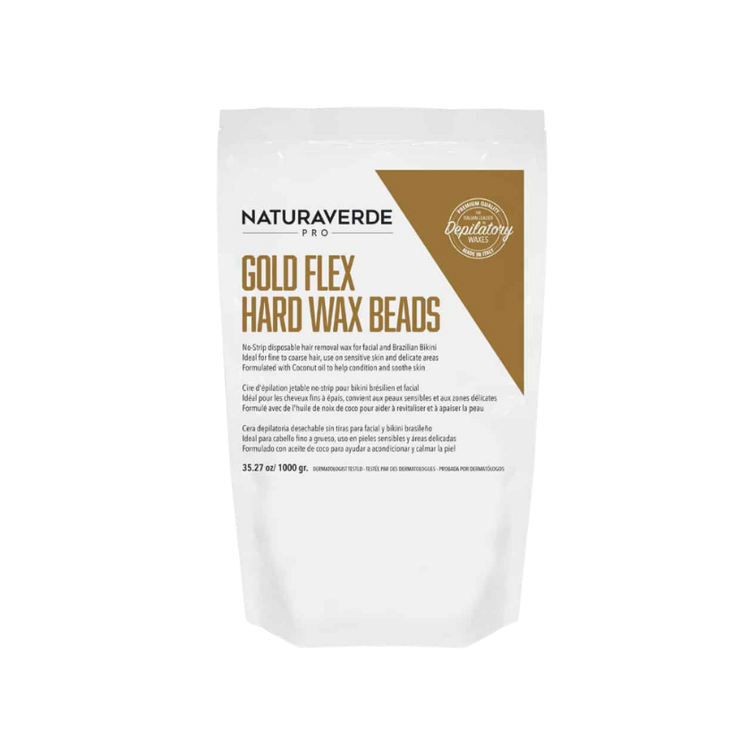NATURAVERDE PRO - Gold Flex Hard Wax Beads (1kg)