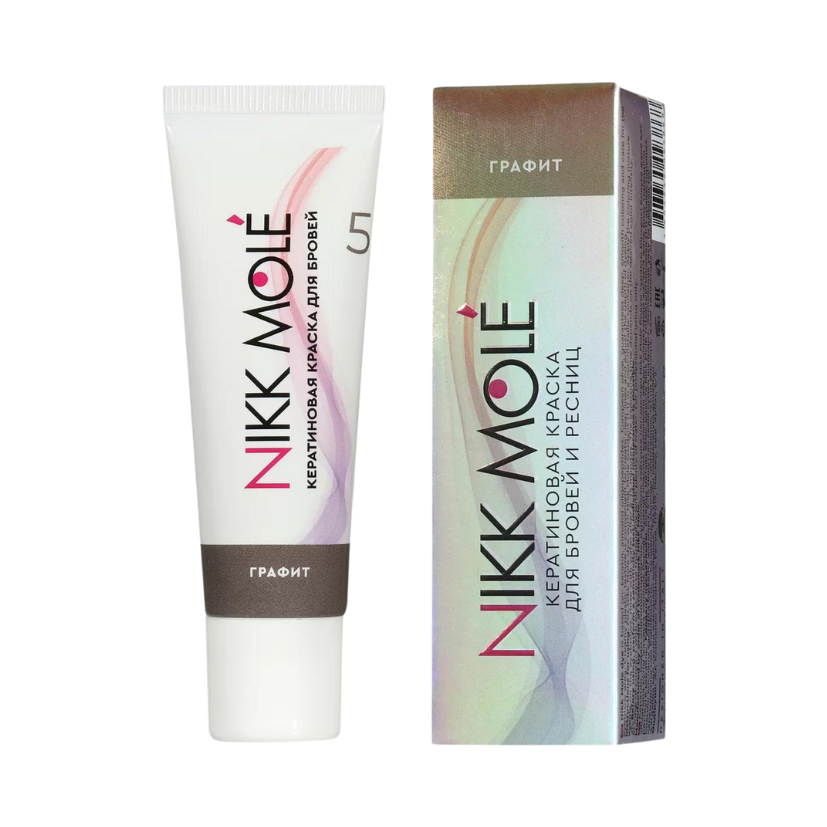 NIKK MOLE - Keratin Dye for Eyebrows and Eyelashes - Graphite, 15ml