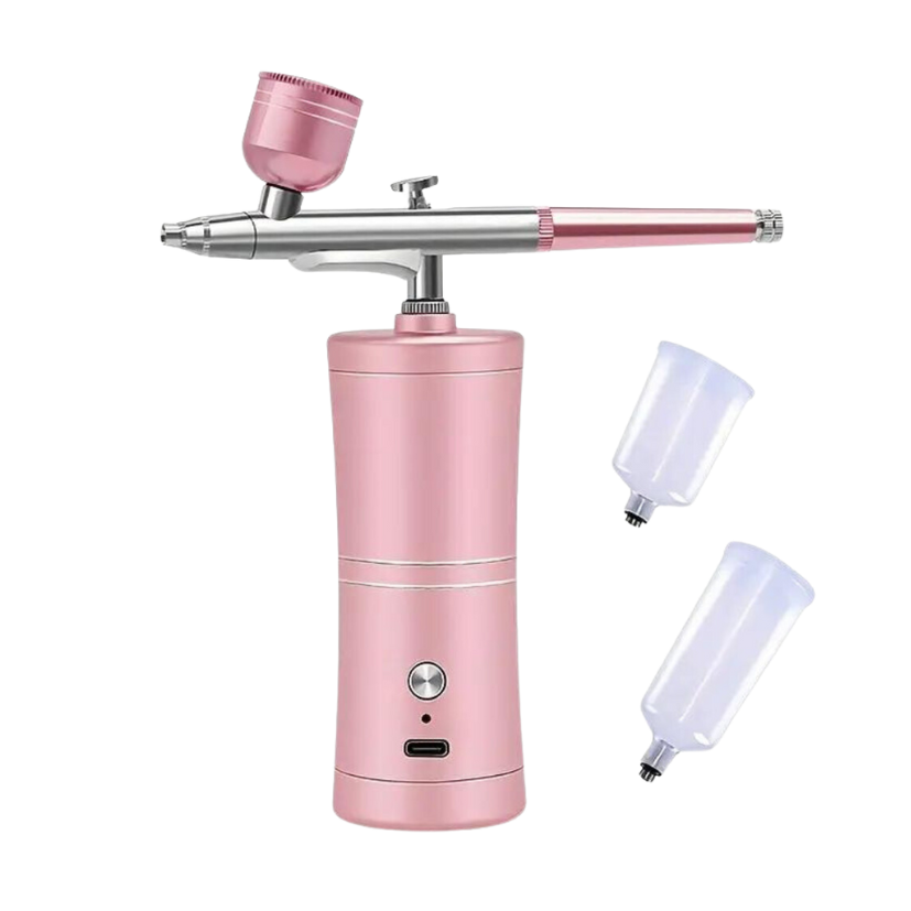 AIRBRUSH MACHINE - Portable Airbrush Machine For Creating Ombre Brows (Pink)