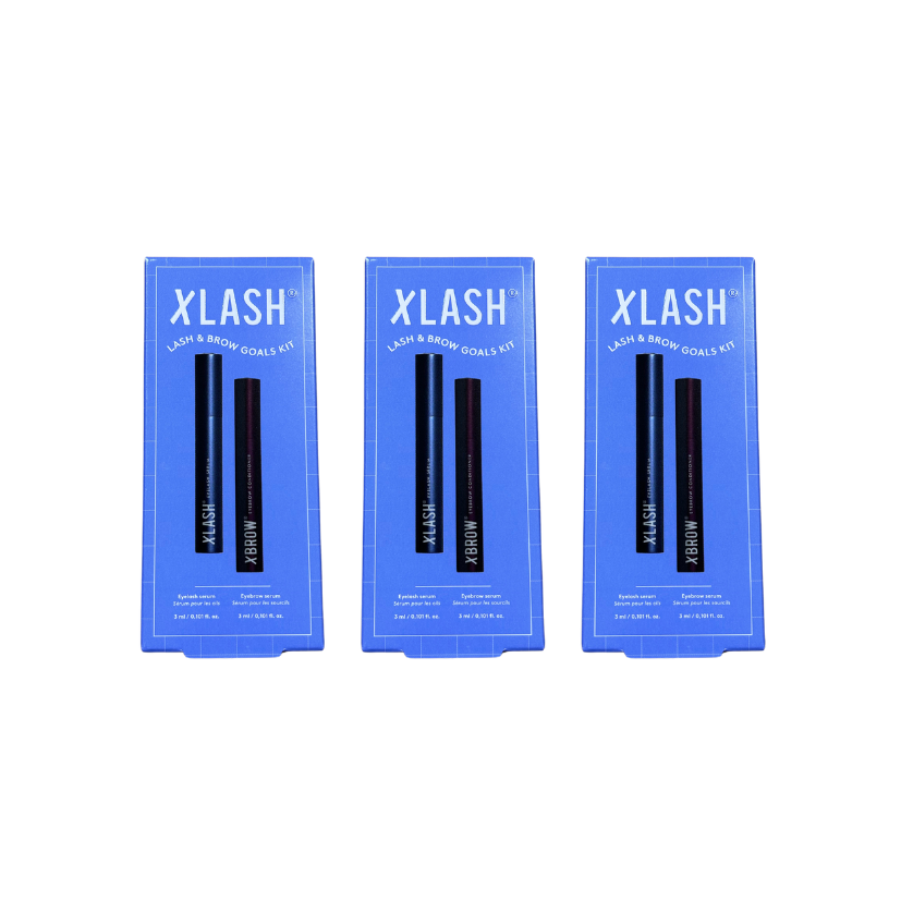 XLASH - Xlash and Xbrow Goals Kit - 3ml each (Wholesale 3 Pack, RRP $120 Each)