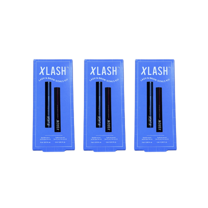 XLASH - Xlash and Xbrow Goals Kit - 3ml each (Wholesale 3 Pack, RRP $120 Each)