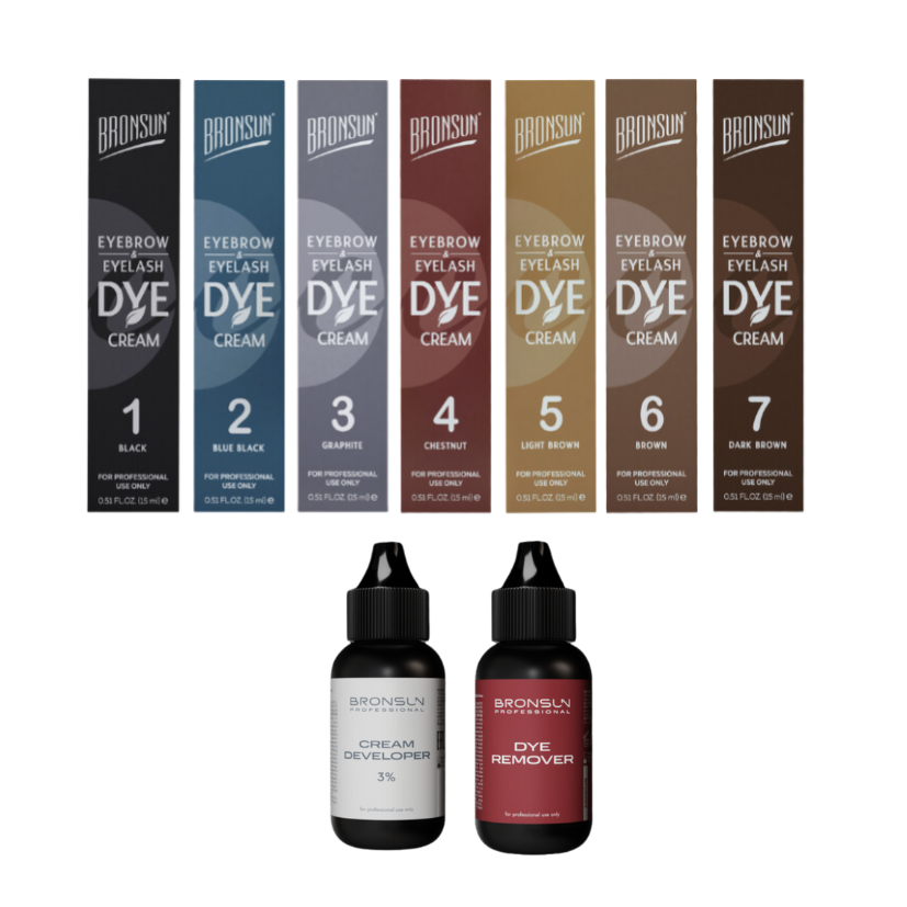 Bronsun - Eyebrow and Eyelash Cream Dye Kit with Developer &amp; Remover