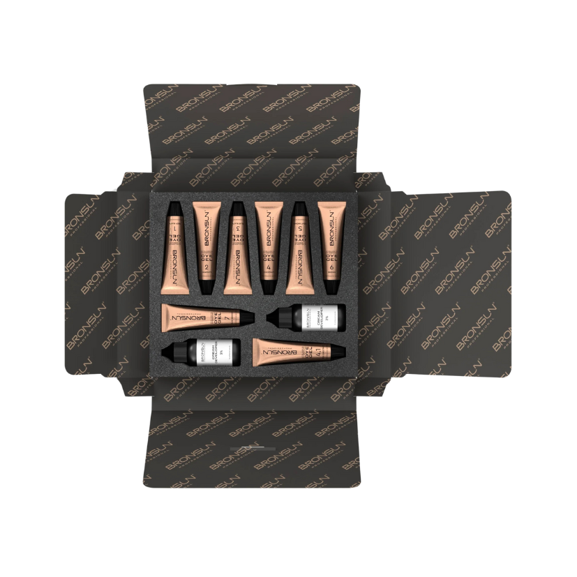 Bronsun - Eyelash &amp; Eyebrow Dye (Hybrid Dye) Set with 2 Developers