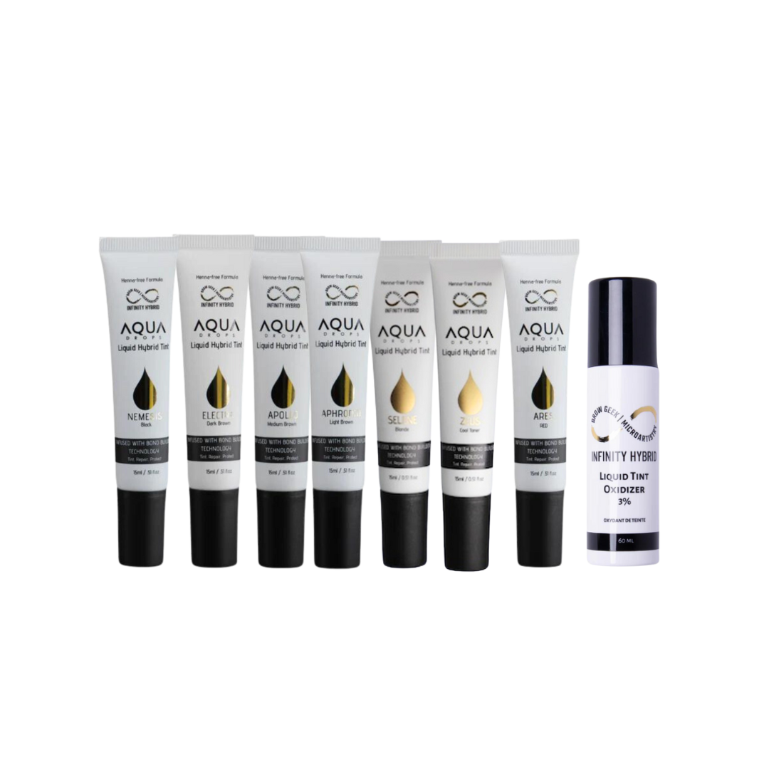 Infinity Hybrid - Aqua Drops Kit (7 Shades + Liquid Spray Developer)