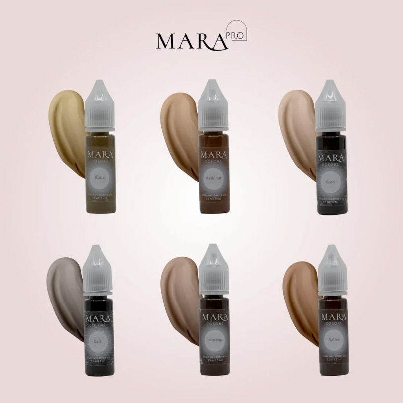 Mara Pro - Eyebrow Pigments Set (6 x 15ml)